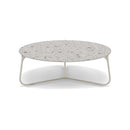 Manutti Mood Coffee table - Table basse ronde Ø 80cm h:28cm Plateau Céramique ou HPL Flint SF13 Ceramic Fossil 12mm 5K53 
