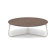 Manutti Mood Coffee table - Table basse ronde Ø 80cm h:28cm Plateau Céramique ou HPL Flint SF13 Ceramic Quartz 6mm 6K64 