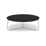 Manutti Mood Coffee table - Table basse ronde Ø 80cm h:28cm Plateau Céramique ou HPL Flint SF13 Trespa Black 2T92 