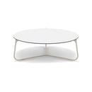 Manutti Mood Coffee table - Table basse ronde Ø 80cm h:28cm Plateau Céramique ou HPL Flint SF13 Trespa White 2T90 