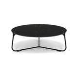 Manutti Mood Coffee table - Table basse ronde Ø 80cm h:28cm Plateau Céramique ou HPL Lava SF10 Ceramic Basalt Black 12mm 5K67 