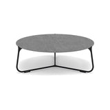 Manutti Mood Coffee table - Table basse ronde Ø 80cm h:28cm Plateau Céramique ou HPL Lava SF10 Ceramic Basalt Grey 6mm 6K70 