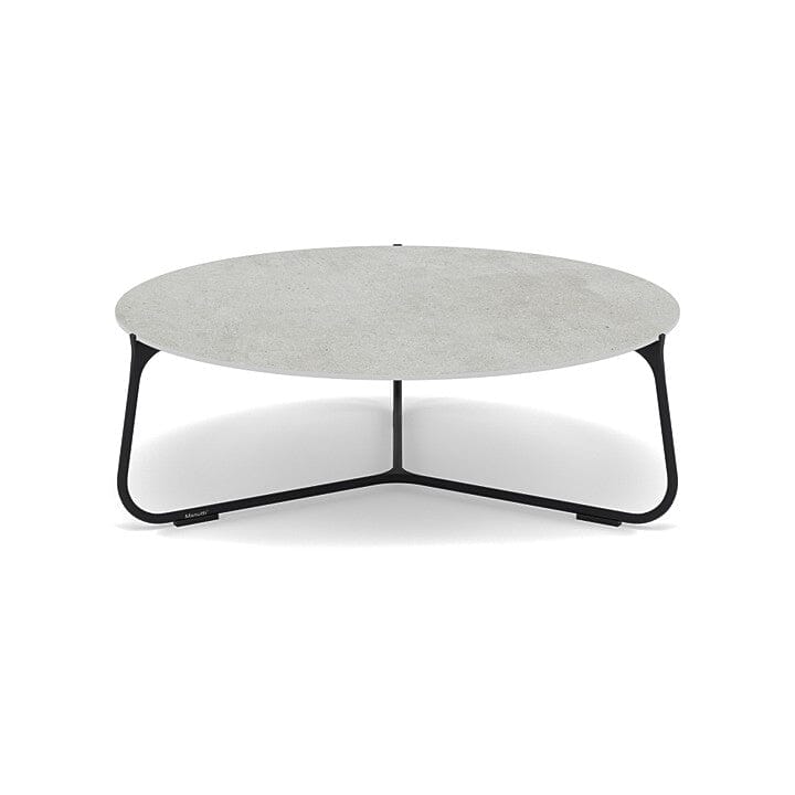 Manutti Mood Coffee table - Table basse ronde Ø 80cm h:28cm Plateau Céramique ou HPL Lava SF10 Ceramic Concrete 12mm 5K68 