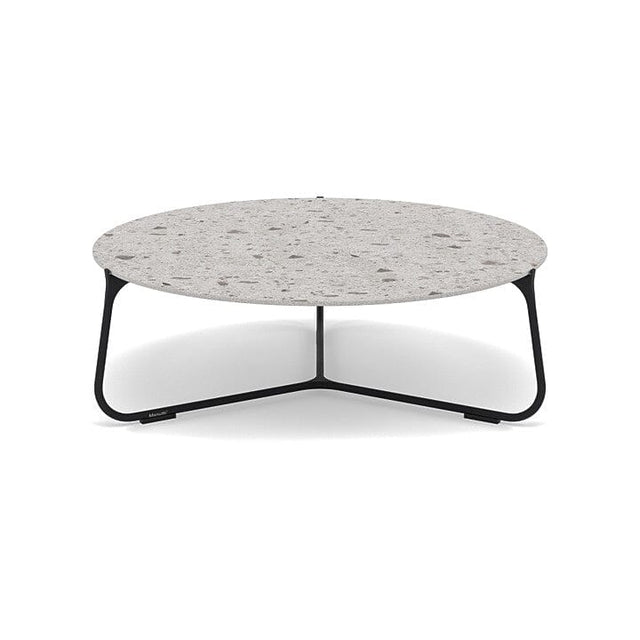 Manutti Mood Coffee table - Table basse ronde Ø 80cm h:28cm Plateau Céramique ou HPL Lava SF10 Ceramic Fossil 12mm 5K53 
