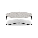 Manutti Mood Coffee table - Table basse ronde Ø 80cm h:28cm Plateau Céramique ou HPL Lava SF10 Ceramic Fossil 12mm 5K53 