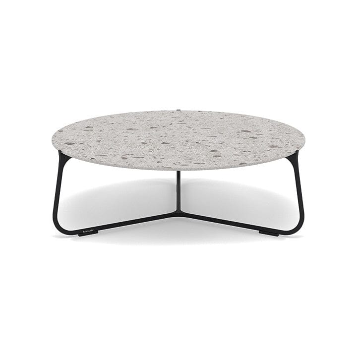 Manutti Mood Coffee table - Table basse ronde Ø 80cm h:28cm Plateau Céramique ou HPL Lava SF10 Ceramic Fossil 12mm 5K53 