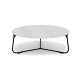 Manutti Mood Coffee table - Table basse ronde Ø 80cm h:28cm Plateau Céramique ou HPL Lava SF10 Ceramic Perla 12mm 5K66 