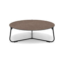 Manutti Mood Coffee table - Table basse ronde Ø 80cm h:28cm Plateau Céramique ou HPL Lava SF10 Ceramic Quartz 6mm 6K64 