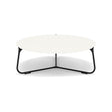 Manutti Mood Coffee table - Table basse ronde Ø 80cm h:28cm Plateau Céramique ou HPL Lava SF10 Ceramic White 6mm 6K60 