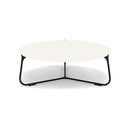 Manutti Mood Coffee table - Table basse ronde Ø 80cm h:28cm Plateau Céramique ou HPL Lava SF10 Ceramic White 6mm 6K60 