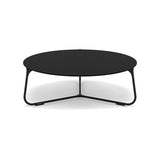 Manutti Mood Coffee table - Table basse ronde Ø 80cm h:28cm Plateau Céramique ou HPL Lava SF10 Trespa Black 2T92 