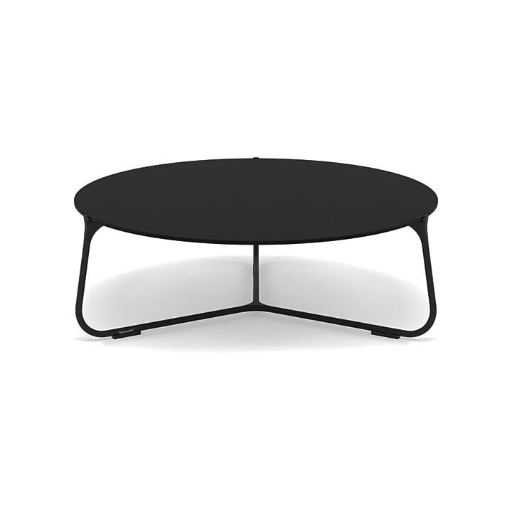 Manutti Mood Coffee table - Table basse ronde Ø 80cm h:28cm Plateau Céramique ou HPL Lava SF10 Trespa Black 2T92 