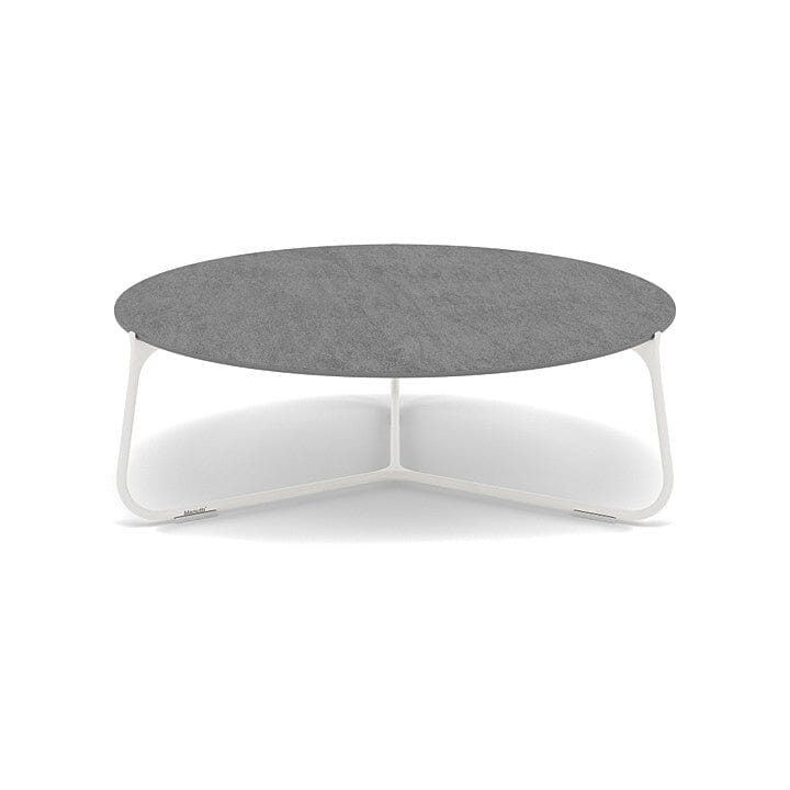Manutti Mood Coffee table - Table basse ronde Ø 80cm h:28cm Plateau Céramique ou HPL White SF08 Ceramic Basalt Grey 6mm 6K70 