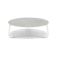 Manutti Mood Coffee table - Table basse ronde Ø 80cm h:28cm Plateau Céramique ou HPL White SF08 Ceramic Concrete 12mm 5K68 