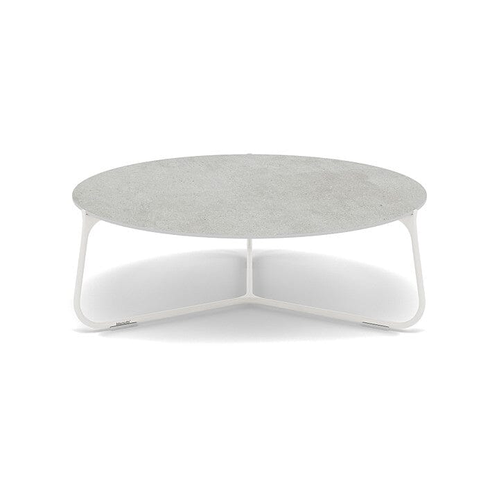 Manutti Mood Coffee table - Table basse ronde Ø 80cm h:28cm Plateau Céramique ou HPL White SF08 Ceramic Concrete 12mm 5K68 
