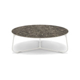 Manutti Mood Coffee table - Table basse ronde Ø 80cm h:28cm Plateau Céramique ou HPL White SF08 Ceramic Emperador 12mm 5K69 