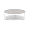 Manutti Mood Coffee table - Table basse ronde Ø 80cm h:28cm Plateau Céramique ou HPL White SF08 Ceramic Fossil 12mm 5K53 