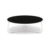 Manutti Mood Coffee table - Table basse ronde Ø 80cm h:28cm Plateau Céramique ou HPL White SF08 Ceramic Marble Black 12mm 5K59 