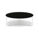 Manutti Mood Coffee table - Table basse ronde Ø 80cm h:28cm Plateau Céramique ou HPL White SF08 Ceramic Marble Black 12mm 5K59 