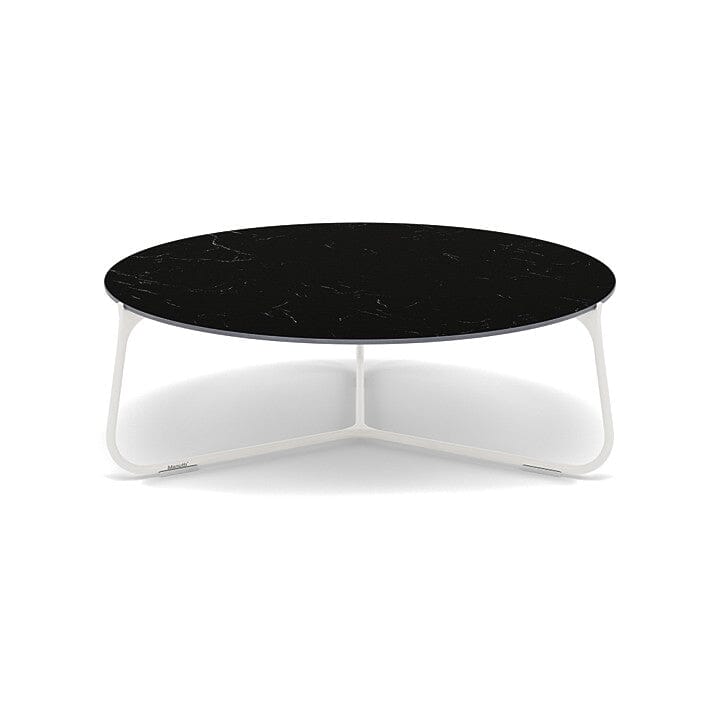 Manutti Mood Coffee table - Table basse ronde Ø 80cm h:28cm Plateau Céramique ou HPL White SF08 Ceramic Marble Black 12mm 5K59 