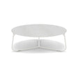 Manutti Mood Coffee table - Table basse ronde Ø 80cm h:28cm Plateau Céramique ou HPL White SF08 Ceramic Perla 12mm 5K66 