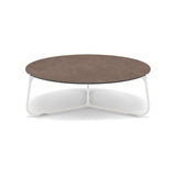 Manutti Mood Coffee table - Table basse ronde Ø 80cm h:28cm Plateau Céramique ou HPL White SF08 Ceramic Quartz 6mm 6K64 