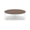 Manutti Mood Coffee table - Table basse ronde Ø 80cm h:28cm Plateau Céramique ou HPL White SF08 Ceramic Quartz 6mm 6K64 