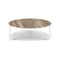 Manutti Mood Coffee table - Table basse ronde Ø 80cm h:28cm Plateau Céramique ou HPL White SF08 Ceramic Travertin 12mm 5K54 