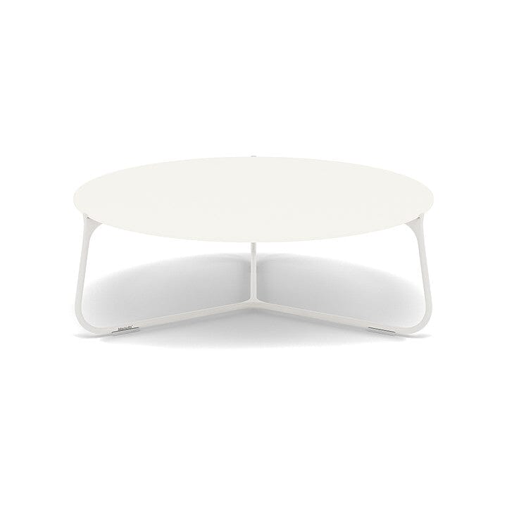 Manutti Mood Coffee table - Table basse ronde Ø 80cm h:28cm Plateau Céramique ou HPL White SF08 Ceramic White 6mm 6K60 