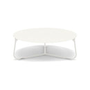 Manutti Mood Coffee table - Table basse ronde Ø 80cm h:28cm Plateau Céramique ou HPL White SF08 Ceramic White 6mm 6K60 