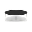 Manutti Mood Coffee table - Table basse ronde Ø 80cm h:28cm Plateau Céramique ou HPL White SF08 Trespa Black 2T92 