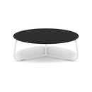 Manutti Mood Coffee table - Table basse ronde Ø 80cm h:28cm Plateau Céramique ou HPL White SF08 Trespa Black 2T92 