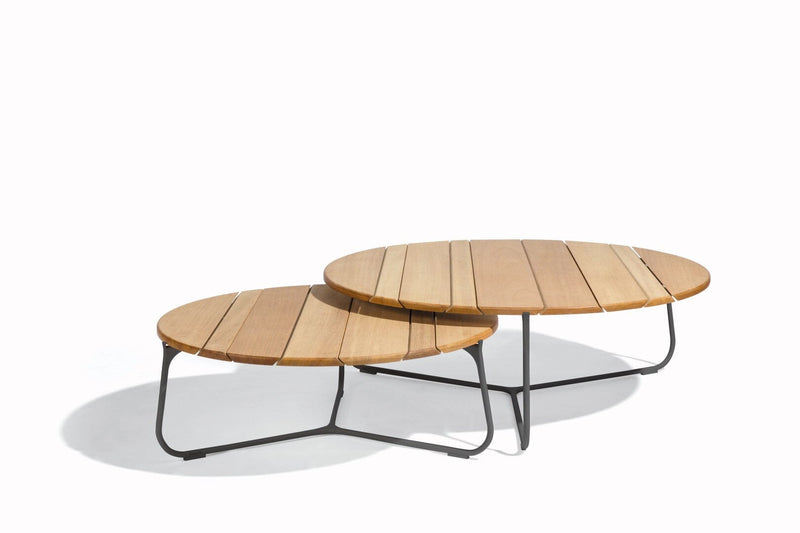 Manutti Mood Coffee table - Table basse ronde Ø 80cm h:28cm Plateau Teck 