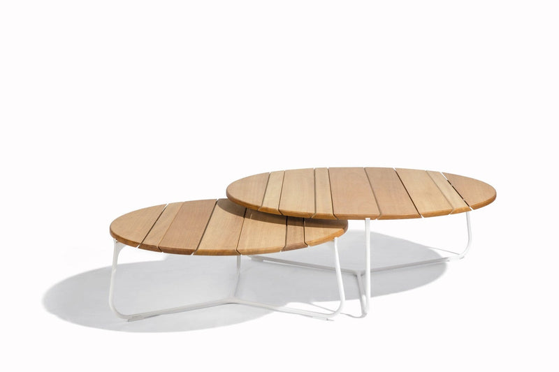 Manutti Mood Coffee table - Table basse ronde Ø 80cm h:28cm Plateau Teck 