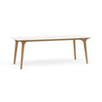 Manutti Torsa Table 264x118cm M 90h Hauteur: 90cm Teak natural Céramique Marble White 12mm (5K58) 