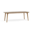 Manutti Torsa Table 264x118cm M 90h Hauteur: 90cm Teak natural Céramique Travertin 12mm (5K54) 