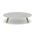 Manutti Torsa Table ø100cm A 25h Hauteur: 25cm Teak natural Céramique Concrete 12mm (5K68) 