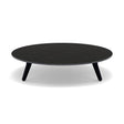 Manutti Torsa Table ø100cm A 25h Hauteur: 25cm Teak nero Céramique Basalt Black 12mm (5K67) 