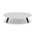 Manutti Torsa Table ø100cm A 25h Hauteur: 25cm Teak nero Céramique Perla 12mm (5K66) 