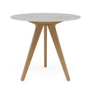 Manutti Torsa Table ø100cm D 75h Hauteur: 75cm Teak natural Céramique Concrete 12mm (5K68) 