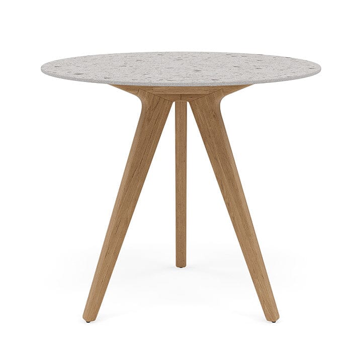Manutti Torsa Table ø100cm D 75h Hauteur: 75cm Teak natural Céramique Fossil 12mm (5K53) 