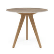 Manutti Torsa Table ø100cm D 75h Hauteur: 75cm Teak natural Céramique Travertin 12mm (5K54) 