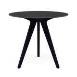 Manutti Torsa Table ø100cm D 75h Hauteur: 75cm Teak nero Céramique Basalt Black 12mm (5K67) 