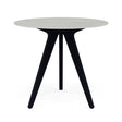 Manutti Torsa Table ø100cm D 75h Hauteur: 75cm Teak nero Céramique Concrete 12mm (5K68) 
