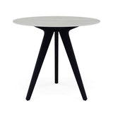 Manutti Torsa Table ø100cm D 75h Hauteur: 75cm Teak nero Céramique Concrete 12mm (5K68) 