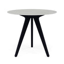 Manutti Torsa Table ø100cm D 75h Hauteur: 75cm Teak nero Céramique Concrete 12mm (5K68) 
