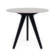 Manutti Torsa Table ø100cm D 75h Hauteur: 75cm Teak nero Céramique Fossil 12mm (5K53) 