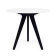 Manutti Torsa Table ø100cm D 75h Hauteur: 75cm Teak nero Céramique Marble White 12mm (5K58) 