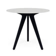 Manutti Torsa Table ø100cm D 75h Hauteur: 75cm Teak nero Céramique Perla 12mm (5K66) 