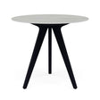 Manutti Torsa Table ø100cm M 90h Hauteur: 90cm Teak nero Céramique Concrete 12mm (5K68) 